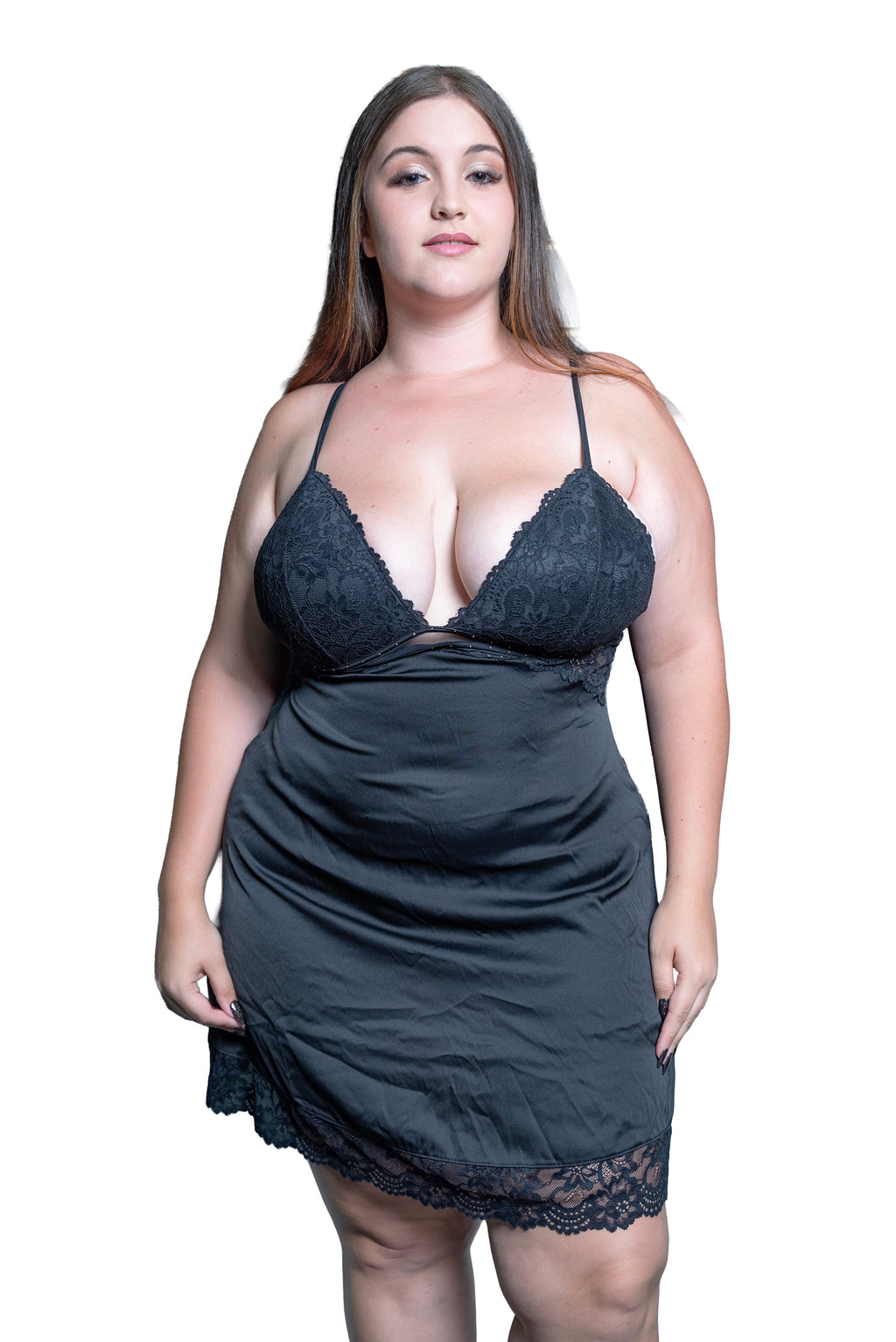Baby Doll Isabella con Copa y Encaje – Sin Aro