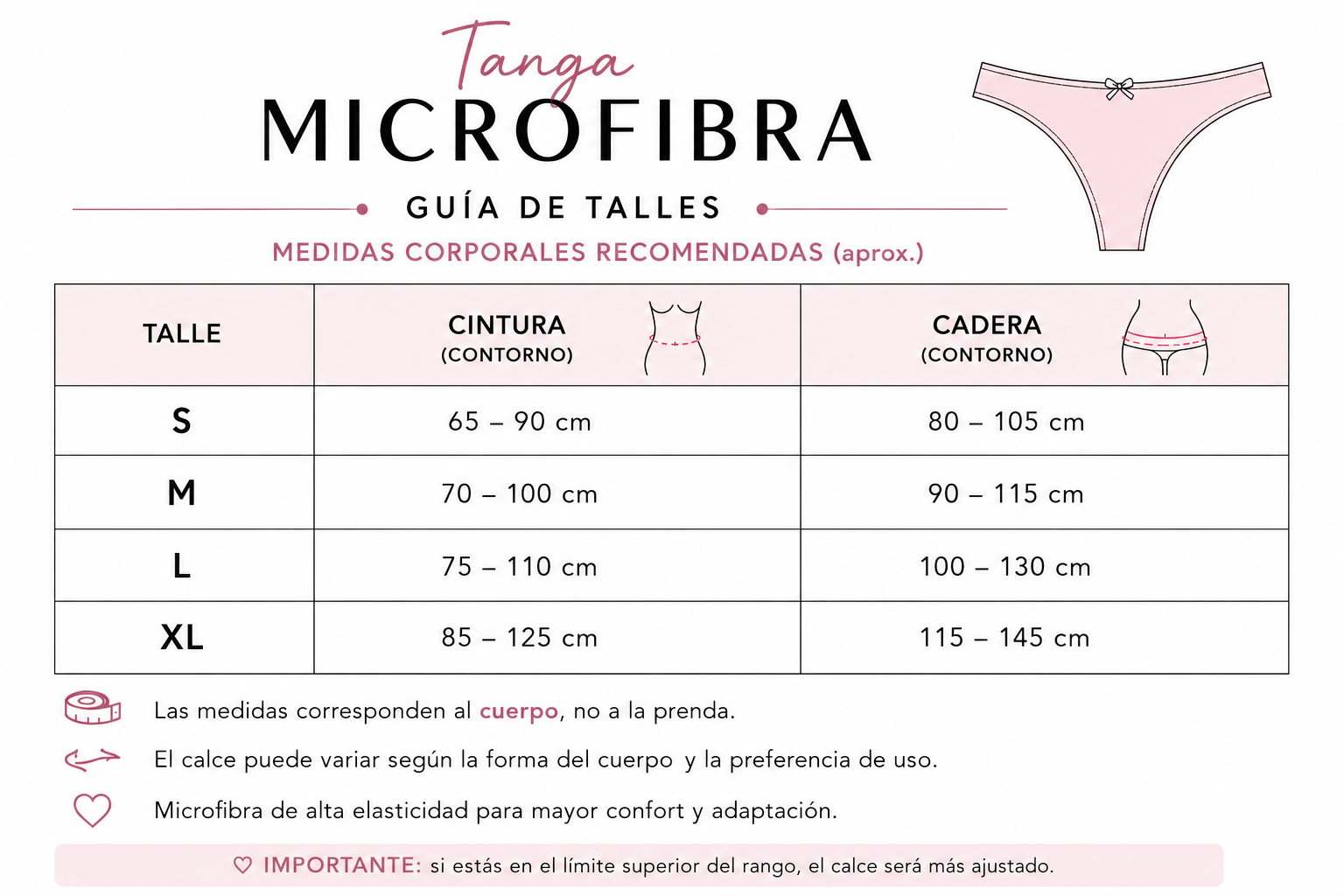 Tanga Emmanuelle en Microfibra – Pack x2