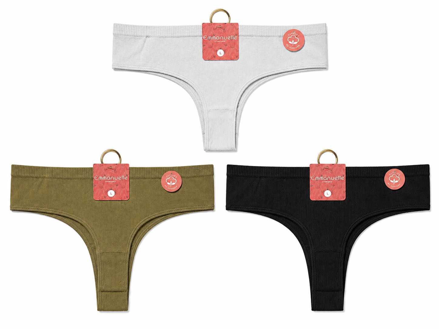 Tanga Emmanuelle en Microfibra – Pack x2