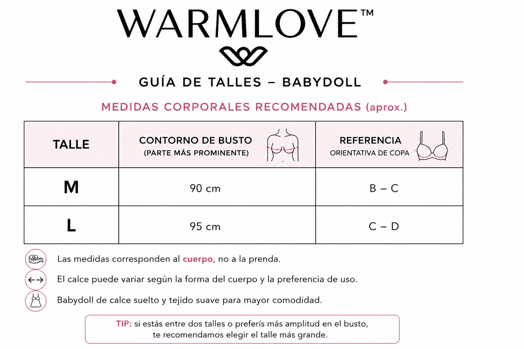 Baby Doll Isabella con Copa y Encaje – Sin Aro